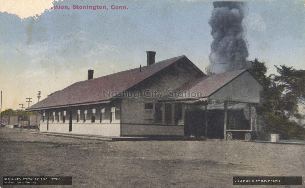 Postcard: Railroad Station, Stonington, Connecticut